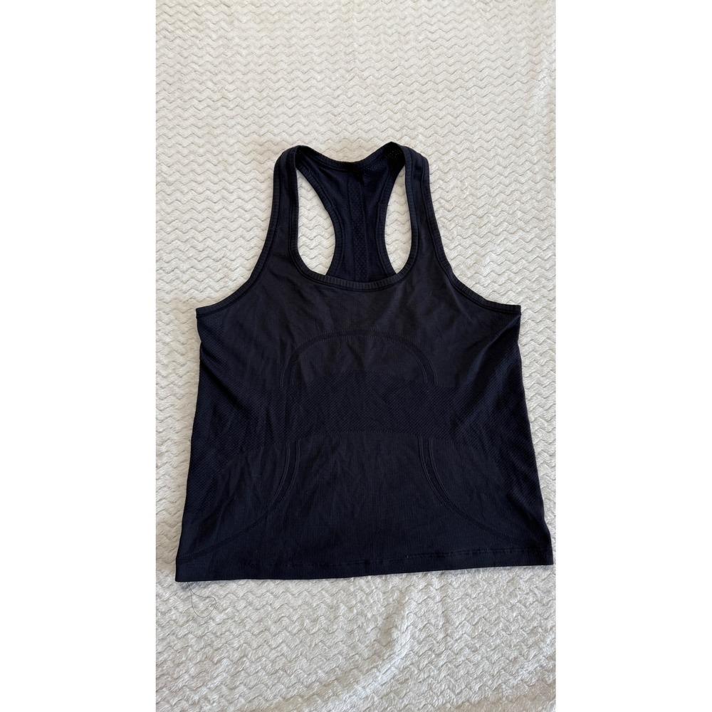 Lululemon Swiftly Tech Racerback Tank Top Black Athletic Size 8 4385
